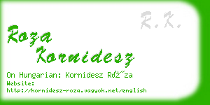 roza kornidesz business card